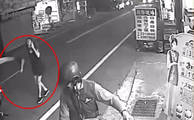 被害女子表示，以為是被機車擦撞掃到，因為沒有受傷就不以為意，沒想到險些遭搶。(民眾提供／吳建輝南投傳真)