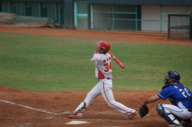 味全龍張祐銘敲出2分炮。（味全龍提供）