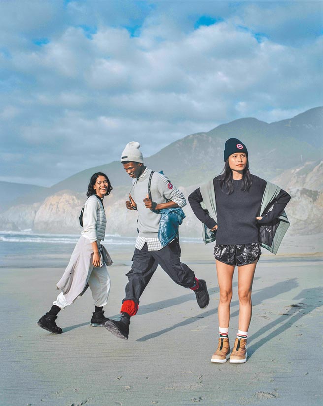 Canada Goose 2022春夏特地前往美国加州大苏尔的海滨区取景，镜头下的森林健行、惬意露营、划船、滨海漫步，传递出「Basecamp回归自然」意涵。（Canada Goose提供）