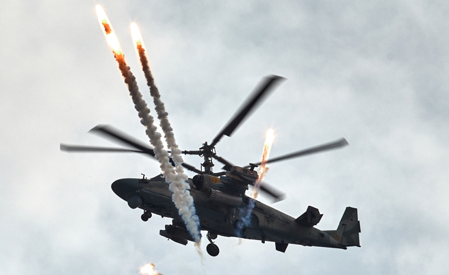 俄罗斯卡（Ka）-52「短吻鱷」（Hokum）攻击直升机射弹的资料照。（达志影像/Shutterstock）