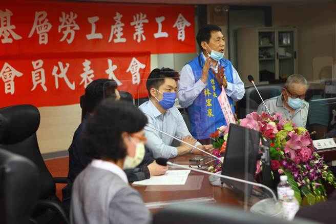 台北市公务机关基层劳工产业工会理事长林宏泉。（张立勋摄）