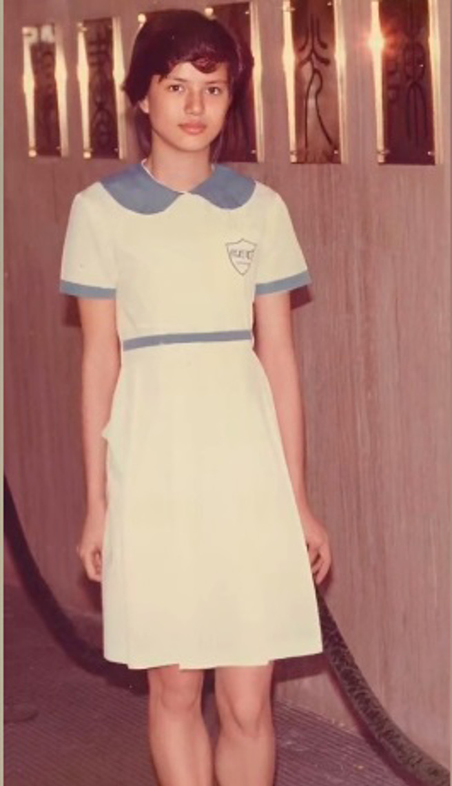 李若彤在抖音公布17岁旧照。（图／李若彤抖音）