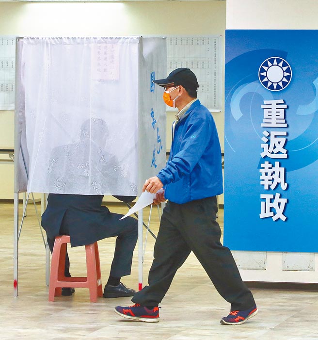 對於國民黨布局，國民黨立委傅崐萁表示，年底縣市長選舉目標拿下16席，除要守住藍營執政14縣市，台北、桃園、基隆、新竹市是重中之重。圖為國民黨日前中常委選舉投票的畫面。（本報資料照片）