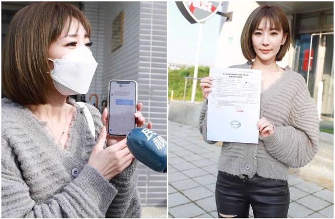 羅巧倫收到網友死亡威脅，趕緊前往警局報警備案。（民視提供）