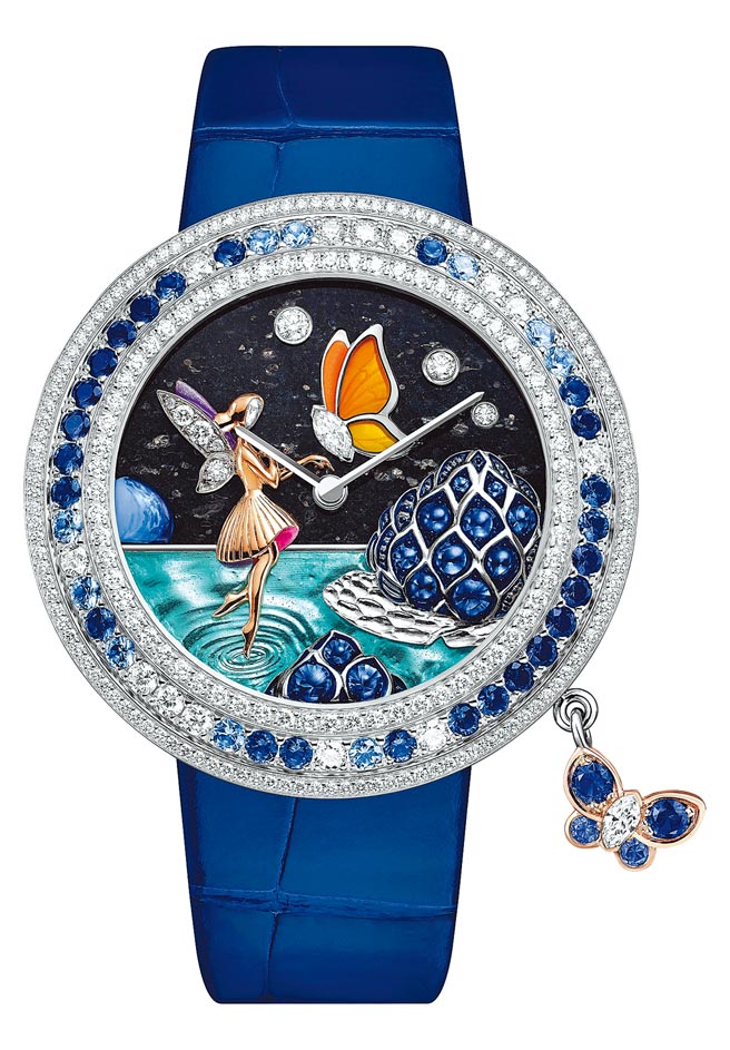 梵克雅宝Charms Papillon Feerique蝴蝶仙子珠宝表，247万元。（Van Cleef & Arpels提供）