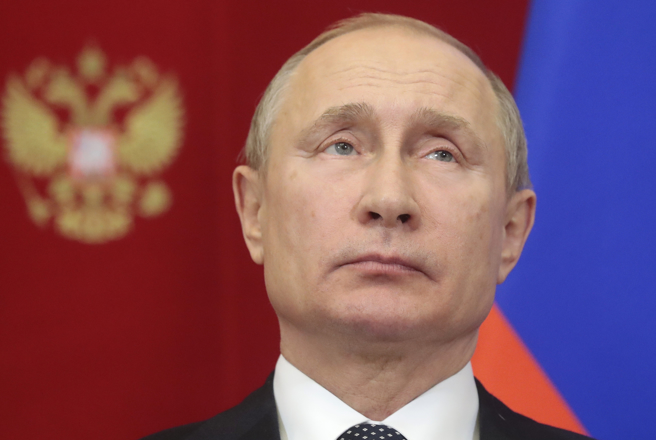 英国首相强森（Boris Johnson）周六说，俄罗斯总统普丁（见图）担心莫斯科革命，而「彻底陷入恐慌」。（美联社）