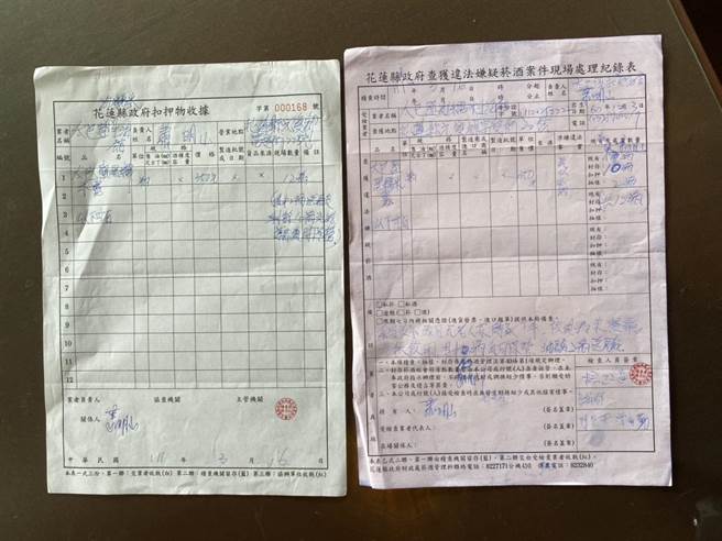 花莲县光復乡太巴塱部落青年成立太巴塱红糯米生活馆，推动红糯米保种与传统酒酿，不过近日却突遭花莲县政府稽查，当场查扣架上酒酿，下令不得卖酒，让痛批政府以粗暴方式侵害部落文化。（罗亦晽摄）