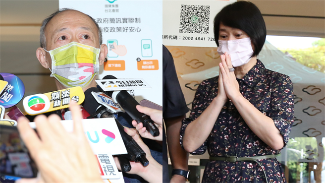 金士杰、王月纷纷至灵堂吊唁顾宝明。（陈俊吉摄）