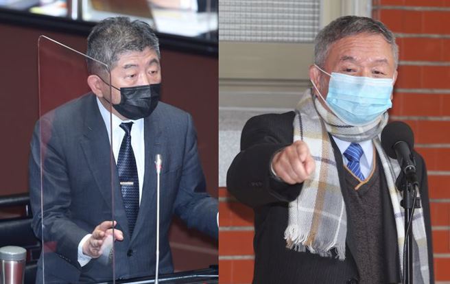 卫福部长陈时中(左)、前卫生署长杨志良(右)。(资料照)