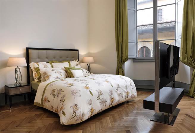  Signoria LILIUM义大利原装进口数位印染平单组。（日比家族提供） 