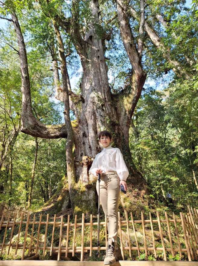 少运动的陈雅琳，假日到司马库斯散步。（图／FB@陈雅琳）