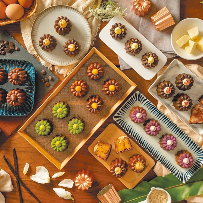 SOGO復兴馆百货首家快闪，花砖甜点手作室－九宫格综合可丽露，特价720元。（SOGO提供）