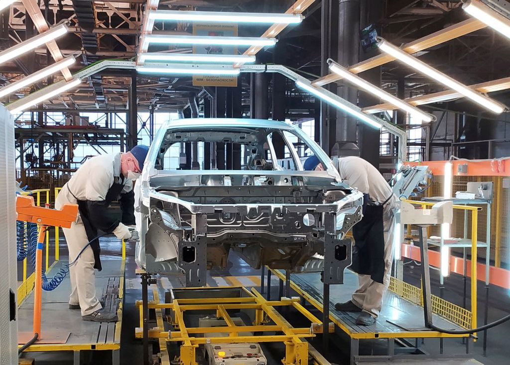 雷诺汽车在俄国的生产线。(图/路透社)(photo:ChinaTimes)