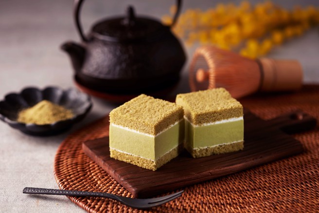 酷聖石抹茶牛奶冰心蛋糕。（圖／品牌提供）