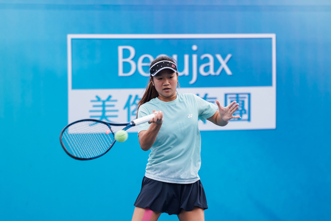 林芳安目標挑戰美傑仕OPI盃全國青少年網球錦標賽18歲組雙料4連霸。（海碩整合行銷提供）