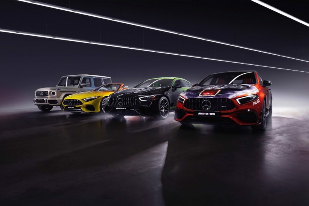 Mercedes-AMG與英國潮牌Palace合作展示了四輛精采奪目的藝術車(圖/CarStuff) 
