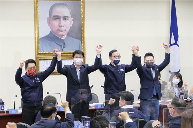 国民党今天提名台南市议员谢龙介参选台南市长。（赵婉淳摄）