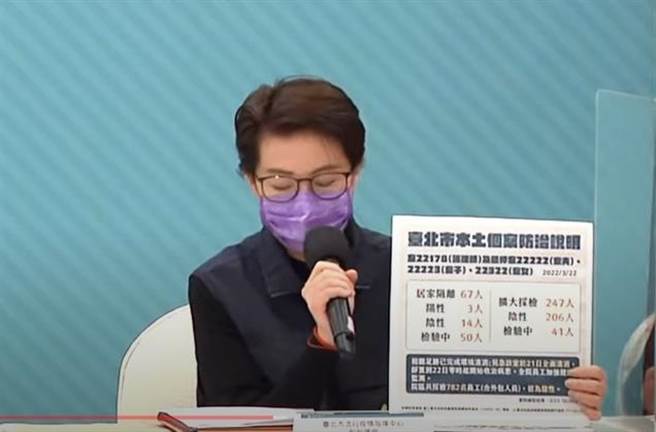 护理师染疫案扩大，国中女儿也确诊。（摘自北市疫情记者会）