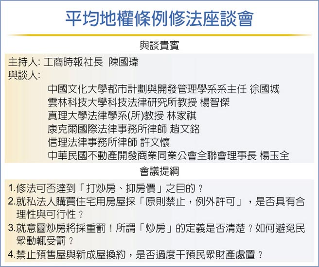 平均地权条例修法座谈会