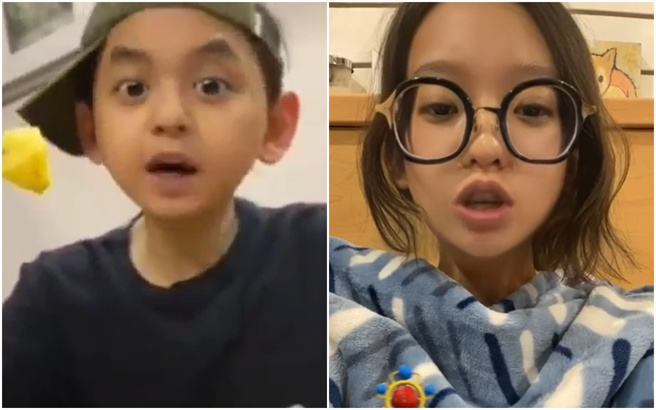 黄子佼孟耿如夫妻俩缩小一号非常可爱(图／黄子佼@FB)