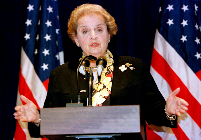 美國前國務卿歐布萊特（Madeleine Albright）。(圖／路透社)