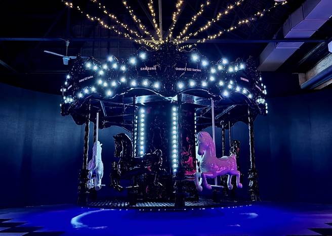 三星于华山1914文创园区打造全台首座黑夜摄影乐园，以「玩转夜视界」为题。（三星提供）