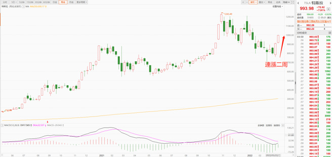 全球理财观-特斯拉线图。(理财周刊提供)