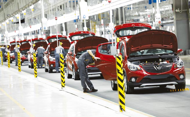 越南VinFast汽车厂。图／路透