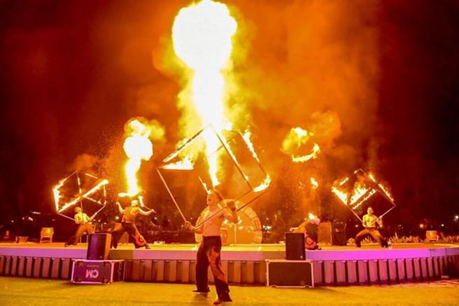 2022「夜游慈湖─水岸光影季」除了光影秀，还有一系列精彩表演。　图：桃园市政府观光旅游局／提供