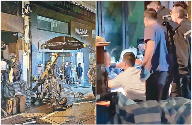 闹事醉汉不慎跌倒血流如注，惊动警方及救护车到场。（东网）