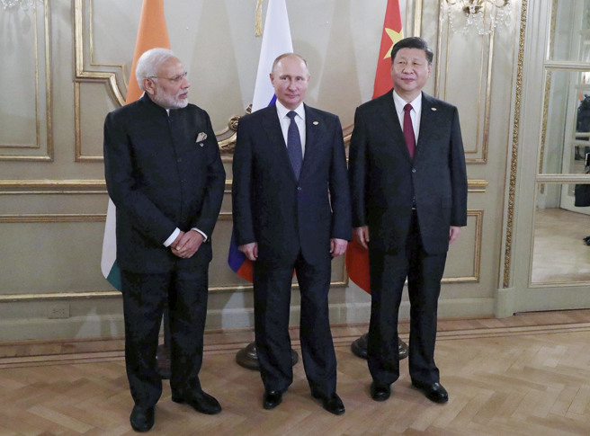 印、中、俄三国领袖2018年在G20会面(图/美联社)