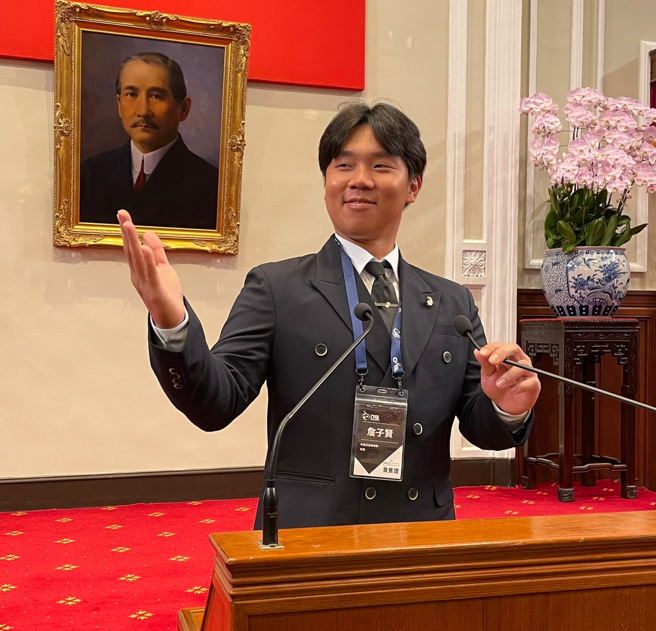 中信兄弟詹子賢。（毛琬婷攝）