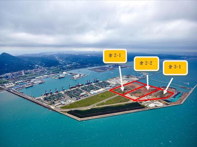 （台北港物流倉儲區2-1期招商區域空拍圖。圖／港務公司提供）