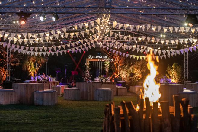 Lexus Glamping春游野营露天晚宴。（陈大任摄）