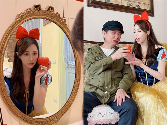 黄露瑶为节目扮成白雪公主。（楠轩工作室提供）