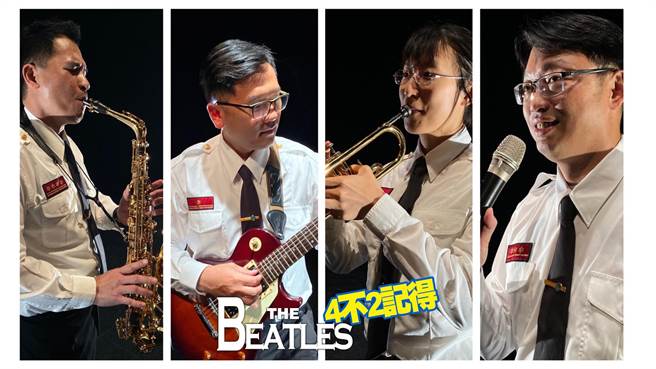 嘉县消防局4位打火弟兄自组「消防四＋1」乐团，改编英国摇滚乐团披头四风靡全球的反战歌曲《Imagine》歌词，花了1个月时间练习、录制清明防火影片。（嘉义县消防局提供∕吕妍庭嘉义传真）