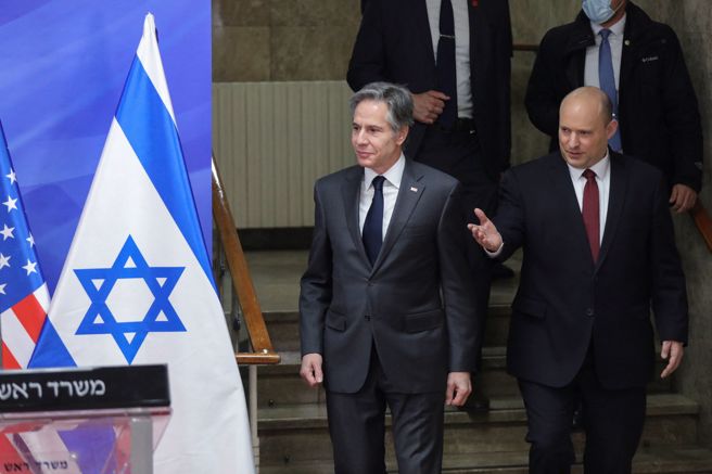 美國國務卿布林肯（Antony Blinken）參與會議。(圖／路透社)