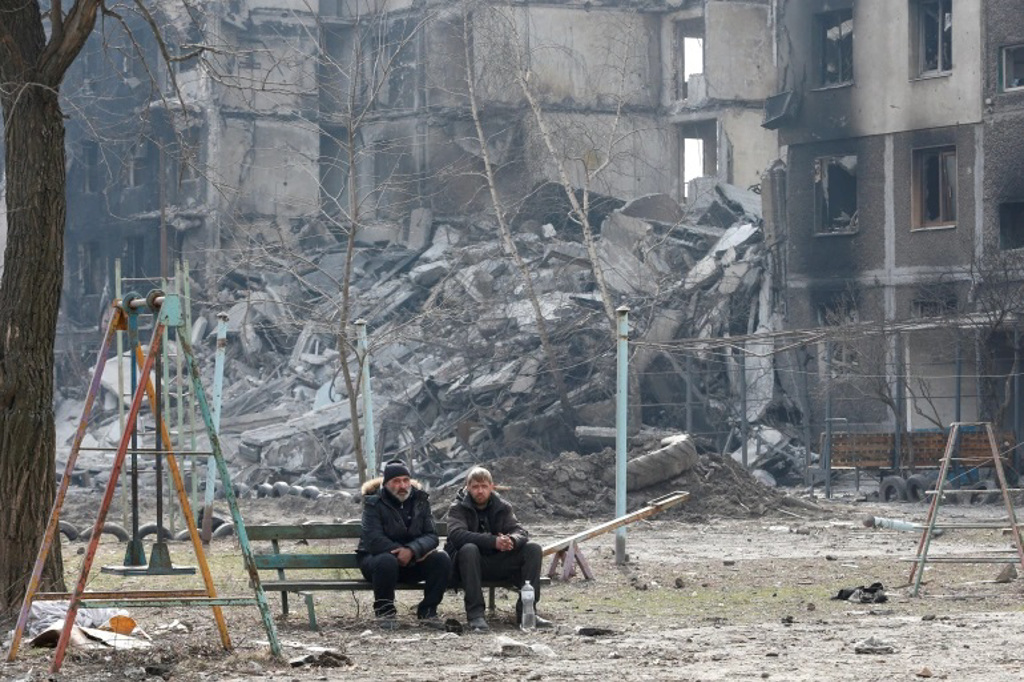 马立波位在乌克兰南部亚速海边，经过一个多月的战斗，9成建筑物都被被毁。(图/路透社)(photo:ChinaTimes)