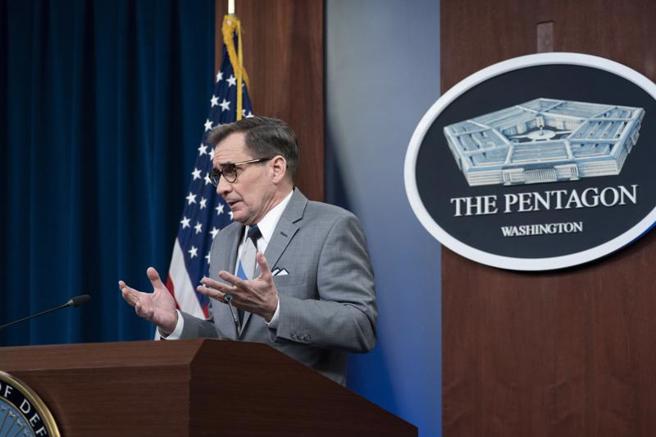 五角大厦发言人柯比（John Kirby）。（美联社）