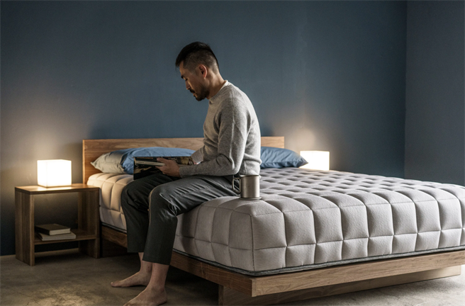 眠豆腐「一輩子的好眠」， 芝麻豆腐雙人床墊伴你入好眠。（眠豆腐提供） 