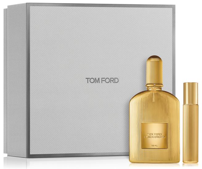 SOGO忠孝馆首卖TOM FORD设计师系列－经典黑兰花金色深邃版礼盒，售价5300元。（SOGO提供）