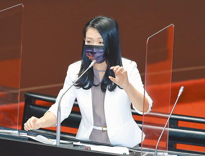 行政院長蘇貞昌29日赴立法院專案報告303大停電，並提出會發生此次停電，就是因為「乳酪理論」而造成。對此，民眾黨立委高虹安質疑，難道蘇已經認知到台灣電力系統跟乳酪一樣很多洞？（姚志平攝）