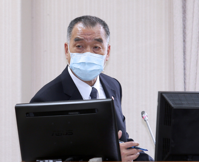 国防部长邱国正31日在立法院报告并备询。（黄世麒摄）