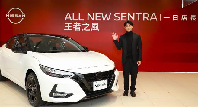 裕日车衝刺房车销量，邀柔道男神杨勇纬化身SENTRA一日店长。（裕日车提供）