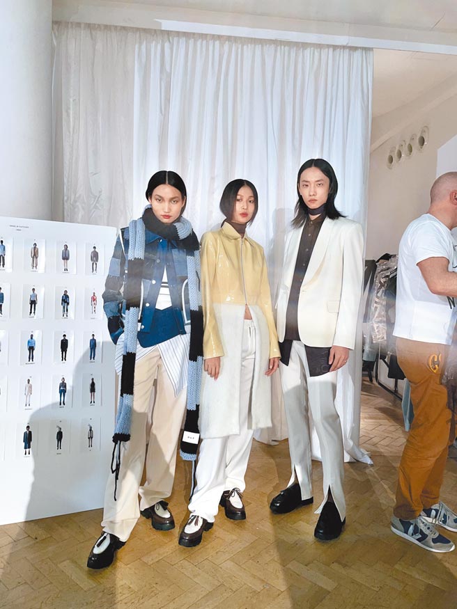 Hsiang（中）参与伦敦时装周Daniel w. Fletcher走秀。（伊林娱乐提供）