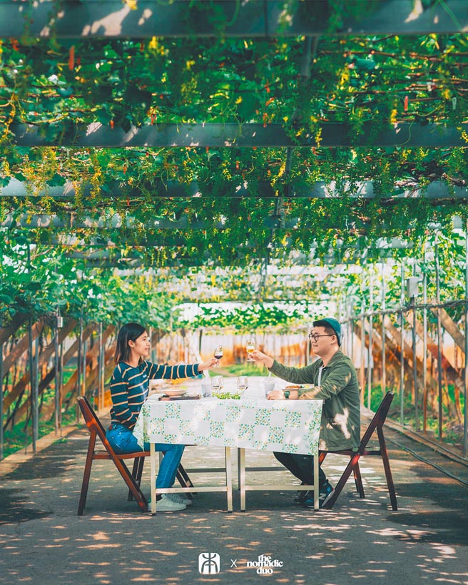 京站即日起到5月8日推出「女王加码抽！拥抱大地の疗旅！」抽奖；顶级私厨米其林摘星，四季微醺，葡萄树下红酒品饮之旅，中部二日，价值17800元，共2组名额。（京站提供）饮酒过量有害健康