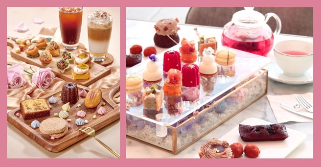 微风推出母亲节下午茶套餐，让妈咪享受美味下午茶时光。左图为Trine&Zen 宠爱妈咪下午茶双人餐，右图为MIRAWAN下午茶套餐。(图：微风提供)

