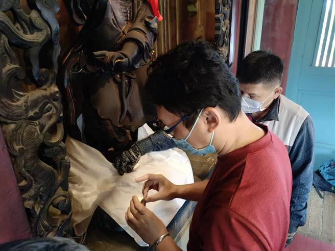 国定古蹟赤嵌楼文昌阁的魁星爷配合修復将暂移至海神庙。（台南市文化局提供／曹婷婷台南传真）