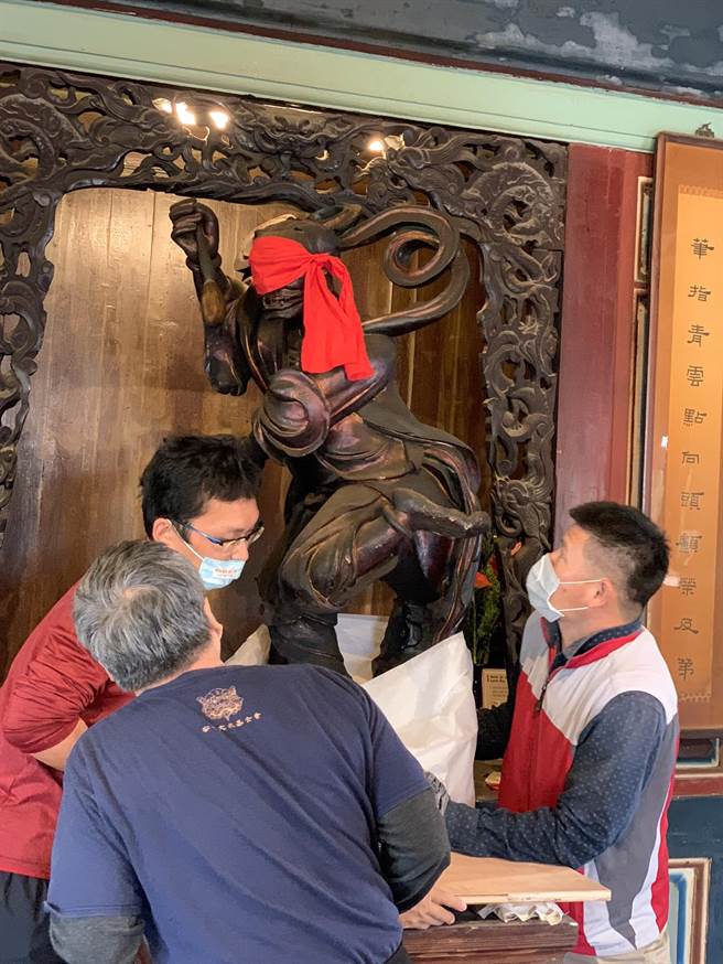 国定古蹟赤嵌楼文昌阁的魁星爷配合修復将暂移至海神庙。（台南市文化局提供／曹婷婷台南传真）