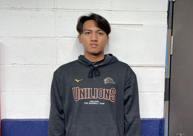 统一狮新秀刘予承。（毛琬婷摄）